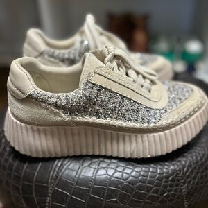 Dolce Vita Beige and silver sneakers